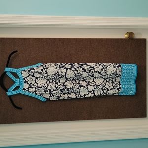 Max Studio Knee Length Dress. Medium. Black/White/Turquoise. So Pretty!!